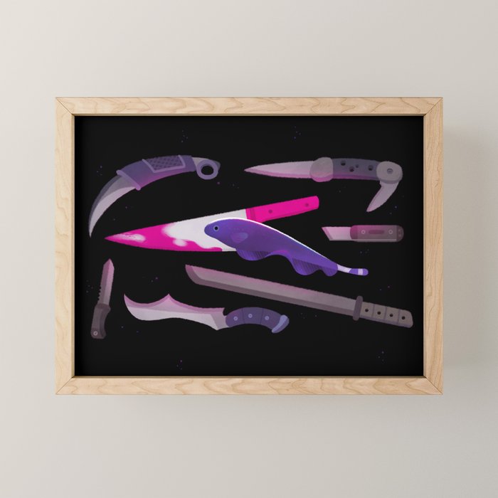 Ghost Knife fish Mini Art Print Gallery Image 1