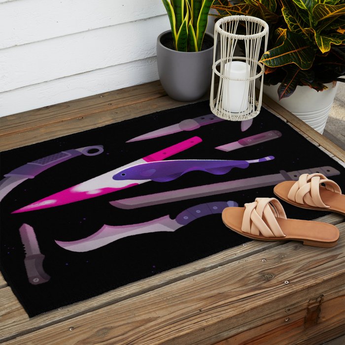 Ghost Knife fish Outdoor Rug Gallery Image 2