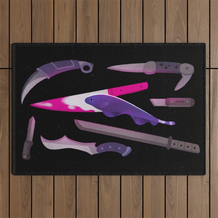 Ghost Knife fish Outdoor Rug Gallery Image 1
