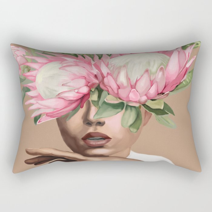 Floral Elegance 1 Rectangular Pillow Gallery Image 2