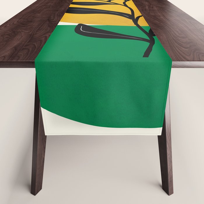 Abstract Organic Shapes and Leaves 2 Table Runner Gallery Image 1