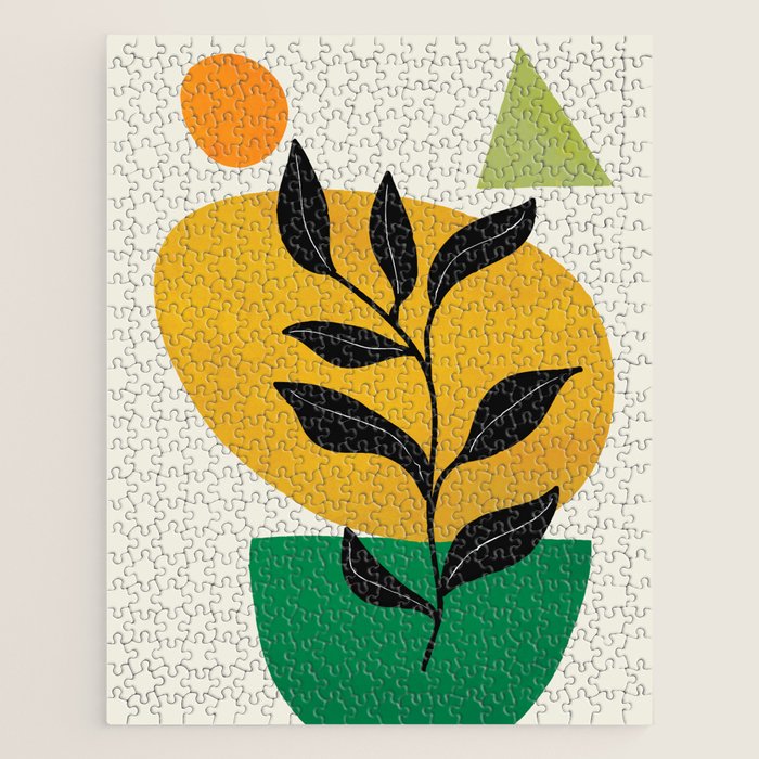Abstract Organic Shapes and Leaves 2 Jigsaw Puzzle Gallery Image 1