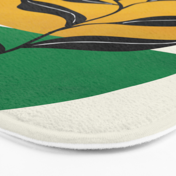 Abstract Organic Shapes and Leaves 2 Bath Mat Gallery Image 3