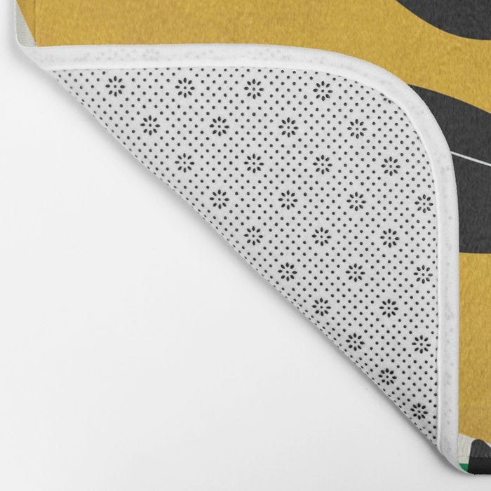 Abstract Organic Shapes and Leaves 2 Bath Mat Gallery Image 2