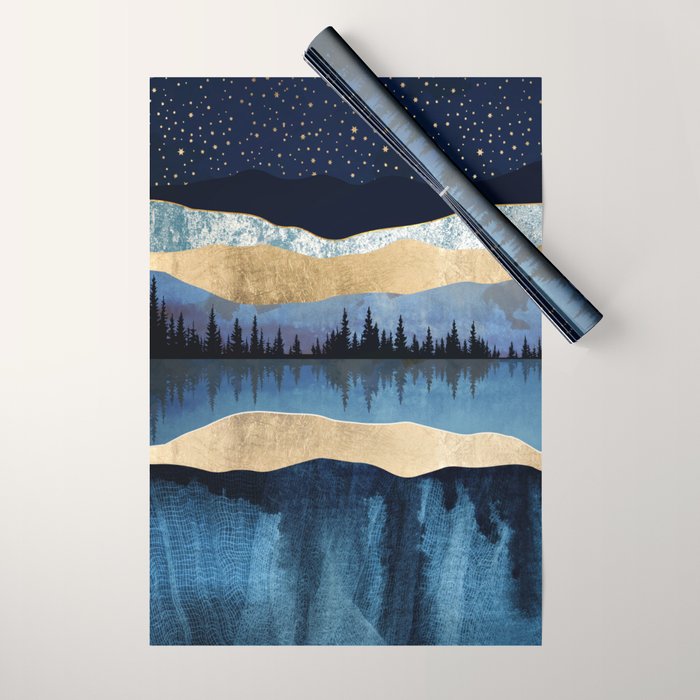 Midnight Lake Wrapping Paper Gallery Image 1