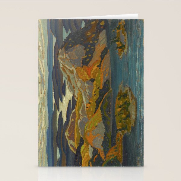 Canadian Landscape Oil Painting Franklin Carmichael Art Nouveau Post-Impressionism Grace Lake 1931 Stationery Card Gallery Image 2