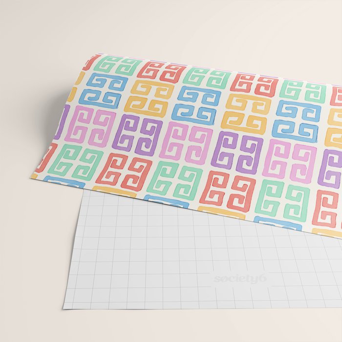 Colorful Greek Style Pattern Wrapping Paper Gallery Image 2