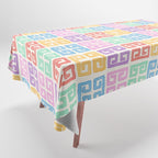 Colorful Greek Style Pattern Tablecloth Gallery Image 1