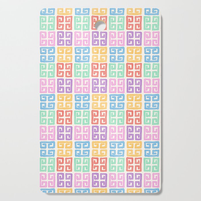 Colorful Greek Style Pattern Cutting Board Gallery Image 1