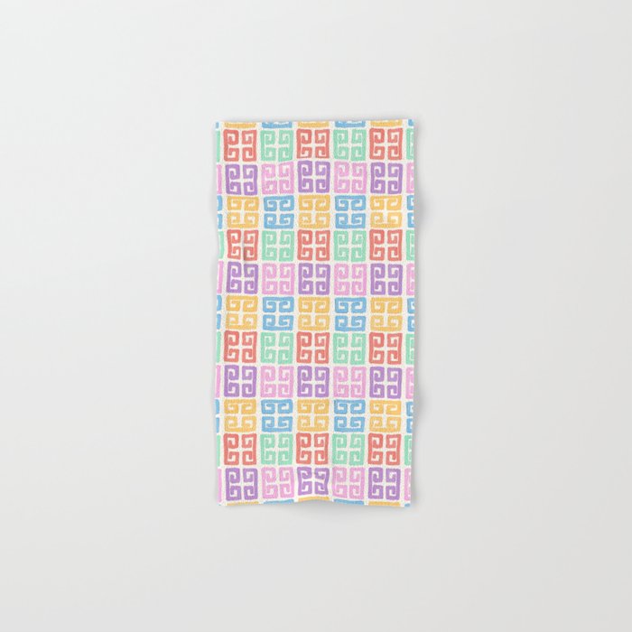 Colorful Greek Style Pattern Bath Towel Gallery Image 1