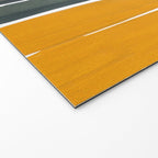 Late November Rothko Inspired Colorful Stripes Navy Blue Olive Green Yellow Welcome Mat Gallery Image 2