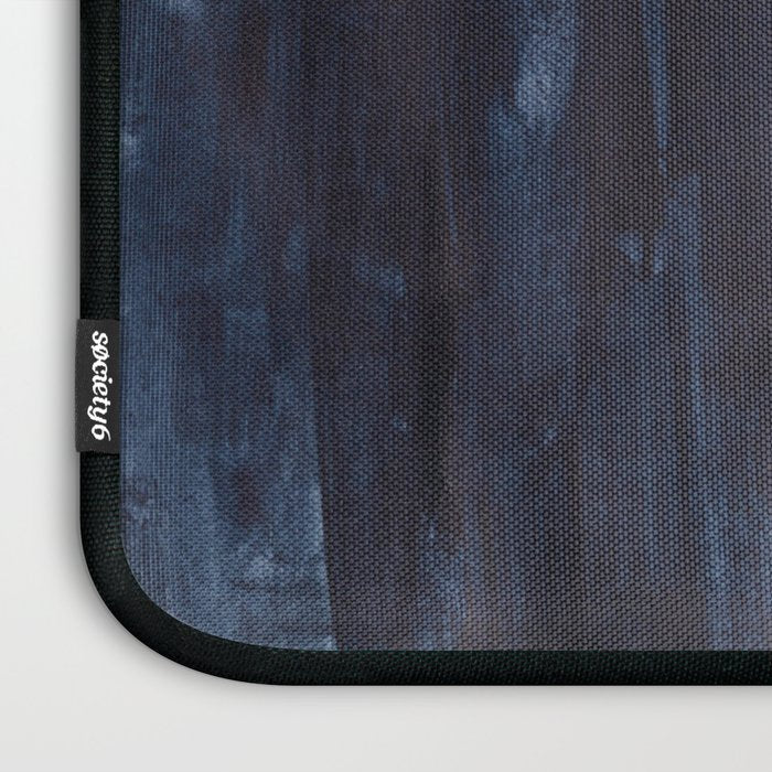 Late November Rothko Inspired Colorful Stripes Navy Blue Olive Green Yellow Laptop Sleeve Gallery Image 3
