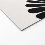 Retro Daisy Abstract I Black and White Bold Floral Welcome Mat Gallery Image 2