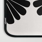 Retro Daisy Abstract I Black and White Bold Floral Laptop Sleeve Gallery Image 3
