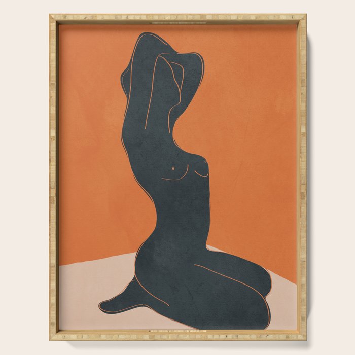 Abstract Nude IV Serving Tray Gallery Image 1