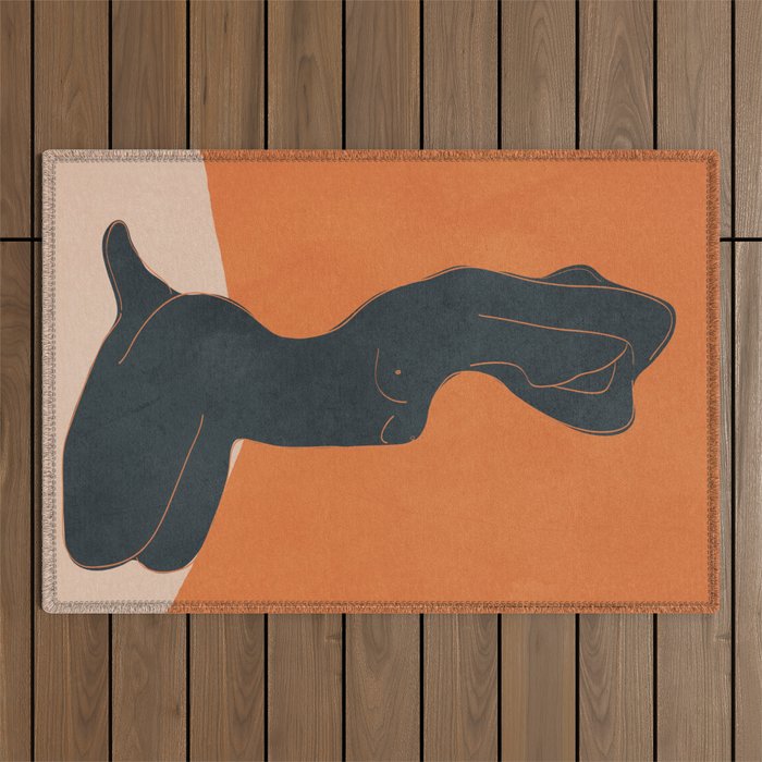 Abstract Nude IV Outdoor Rug Gallery Image 1