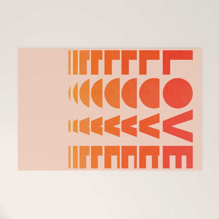 Abstraction_LOVE_SUNSET_Minimalism_001 Welcome Mat Gallery Image 1