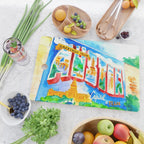 Greetings From Austin Mural watercolor Cutting Board Gallery Image 2