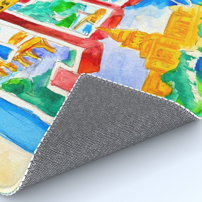 Greetings From Austin Mural watercolor Rug Gallery Image 4