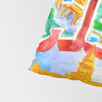 Greetings From Austin Mural watercolor Pillow Sham Gallery Image 4