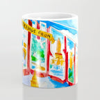 Greetings From Austin Mural watercolor Coffee Mug Gallery Image 4