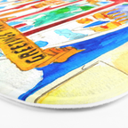 Greetings From Austin Mural watercolor Bath Mat Gallery Image 3