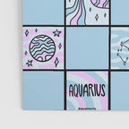 Aquarius Checkered Print Poster Gallery Image 3