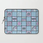 Aquarius Checkered Print Laptop Sleeve Gallery Image 1