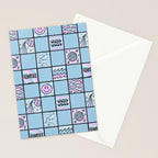 Aquarius Checkered Print Stationery Card Gallery Image 2
