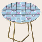 Aquarius Checkered Print Side Table Gallery Image 2