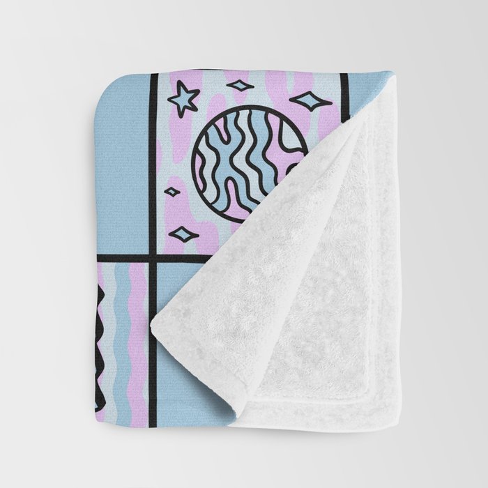 Aquarius Checkered Print Throw Blanket Gallery Image 3