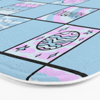 Aquarius Checkered Print Bath Mat Gallery Image 3