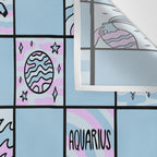 Aquarius Checkered Print Wall Tapestry Gallery Image 3