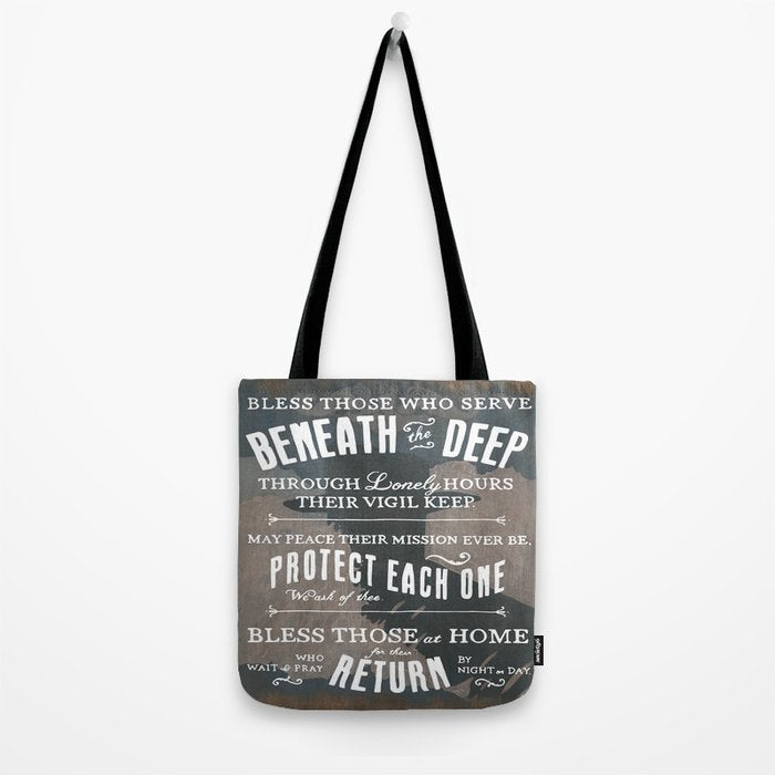 Bless Those Who Serve Beneath the Deep - The Submariner's Hymn Tote Bag Gallery Image 2