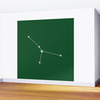 Cancer Zodiac Star Constellation Line Art Green Wall Mural Gallery Image 2