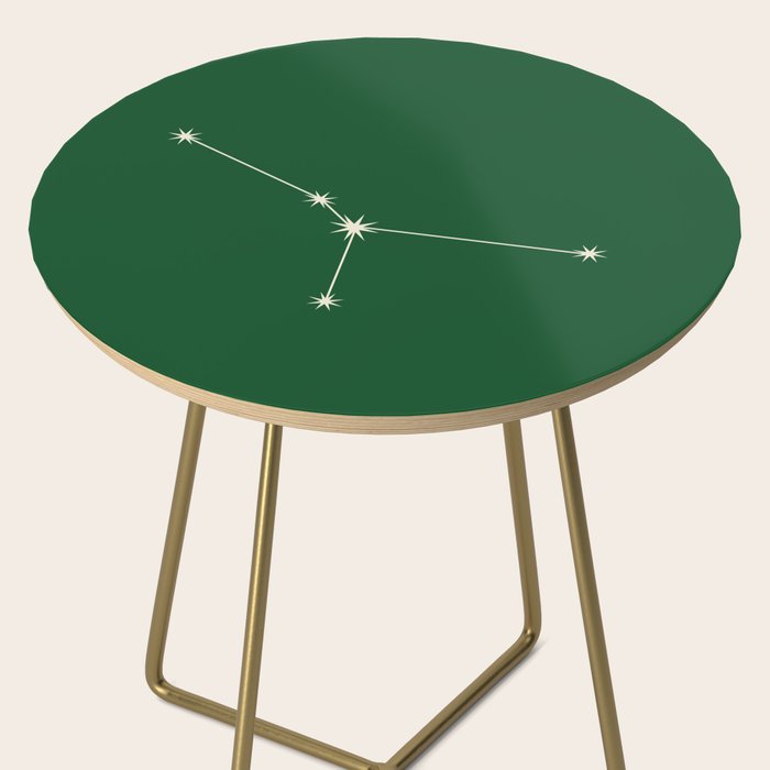 Cancer Zodiac Star Constellation Line Art Green Side Table Gallery Image 2