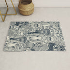 cryptid crowd indigo pearl Rug Gallery Image 1
