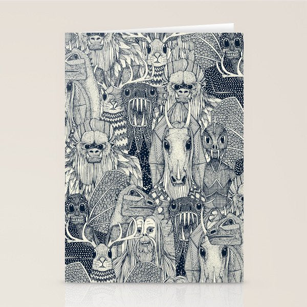 cryptid crowd indigo pearl Stationery Card Gallery Image 2