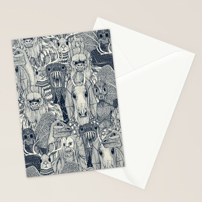 cryptid crowd indigo pearl Stationery Card Gallery Image 2