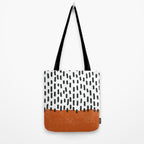 White Background Mid Century Modern Minimalist Rothko Inspired Color Field Red Rain With Lines Geometric Style Tote Bag Gallery Image 2