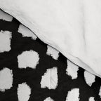 Handmade polka dot brush strokes (black and white reverse dalmatian) Comforter Gallery Image 4