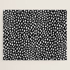 Handmade polka dot brush strokes (black and white reverse dalmatian) Jigsaw Puzzle Gallery Image 1