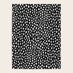 Handmade polka dot brush strokes (black and white reverse dalmatian) Poster Gallery Image 4