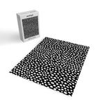 Handmade polka dot brush strokes (black and white reverse dalmatian) Jigsaw Puzzle Gallery Image 2