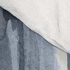 Simply Shibori Lines in Indigo Blue on Lunar Gray Comforter Gallery Image 4
