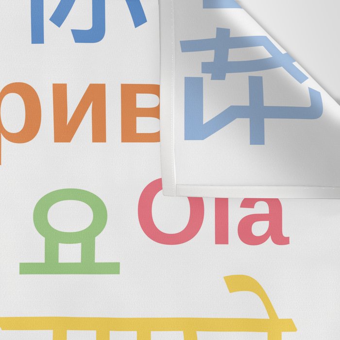 Hello In Different Languages Wall Tapestry Gallery Image 3