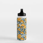 Blossom Pattern â Ochre & Teal Water Bottle Gallery Image 3