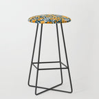 Blossom Pattern â Ochre & Teal Stool Gallery Image 1