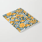 Blossom Pattern â Ochre & Teal Notebook Gallery Image 2