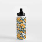 Blossom Pattern â Ochre & Teal Water Bottle Gallery Image 2